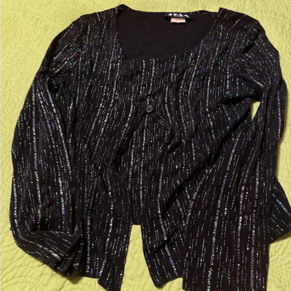 Black Shimmering Cardigan